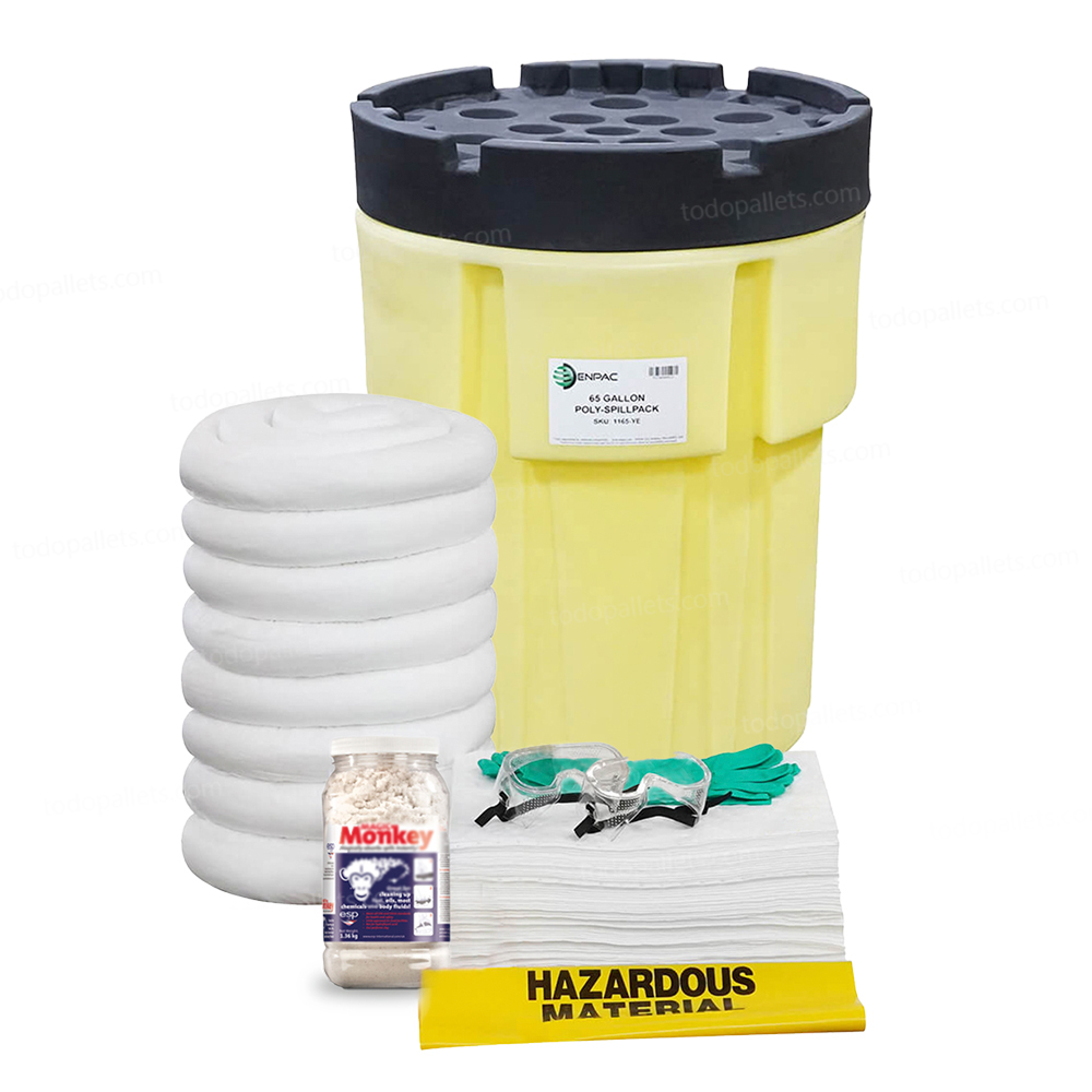 Kit65OilT_001 Kit Antiderrames 65 galones con Tambor de Salvamento – Sólo Aceite - Imagen 1