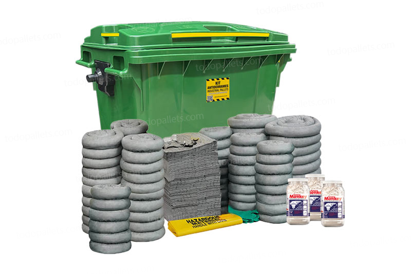 4038-KT-001_b Kit Antiderrames Extra Large 290 Galones Contenedor de Plástico - Universal - Imagen 1